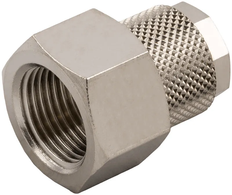 Cuple drepte push-on cu filet interior cilindric, alama nichelata