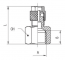 Cupla dreapta push-on 8/6 mm cu filet interior cilindric G 1/4&QUOT;, alama nichelata