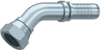 Cupla rotativa 45° cu filet interior BSP si O-ring, con 60°