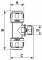Cupla T push-on pentru teava 20 mm - 16 mm, aluminiu