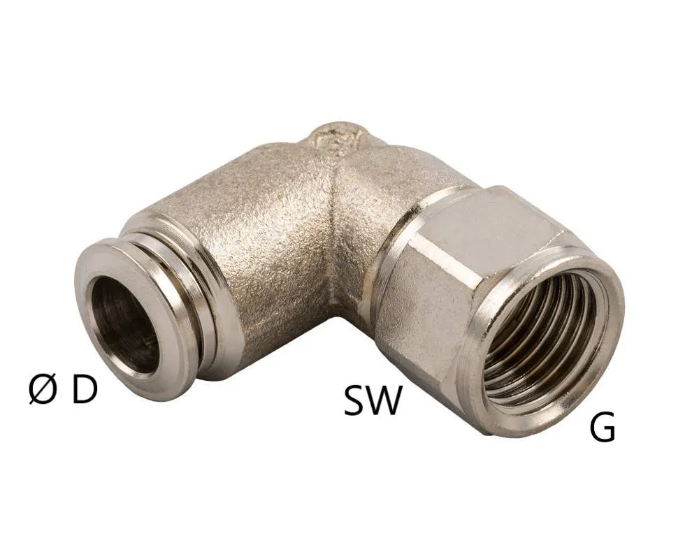 Cuple L push-in metalice cu filet interior