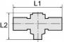T banjo push-in metallic fitting with male thread, G 1/4&QUOT; - 5 mm