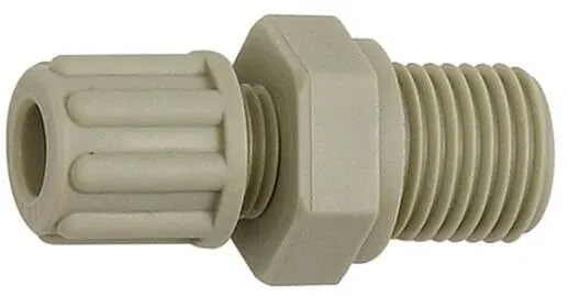 Cuple dreapte push-on cu filet cilindric exterior - Polipropilena