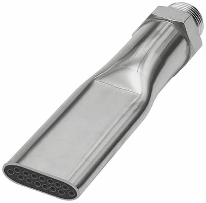Duza de siguranta plata cu nivel redus de zgomot, filet exterior 1/2&QUOT; - 27 UNS, lungime 100 mm, latime 21 mm