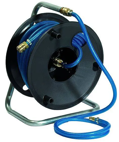 Derulator furtun aer comprimat, 20 m, PVC cu insertie