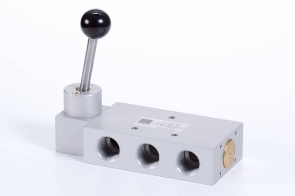 Distribuitor 5/2 actionare cu maneta - fara retinere, G 3/4, 6000 l/min