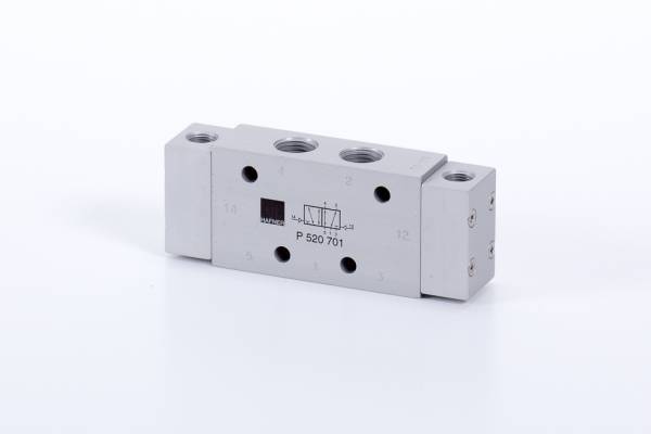 Distribuitor 5/2 bistabil - actionare pneumatica