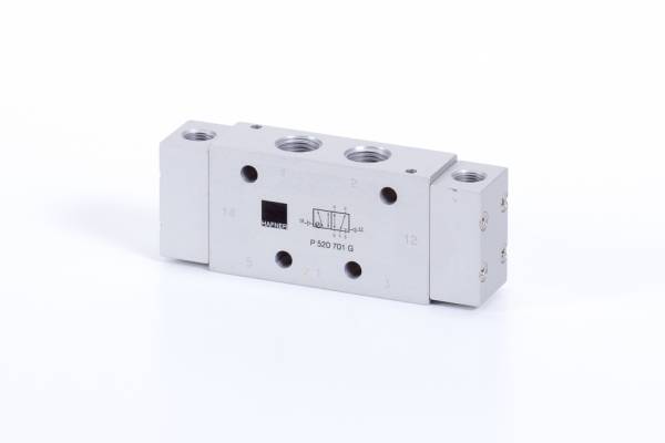 Distribuitor 5/2 bistabil - actionare pneumatica