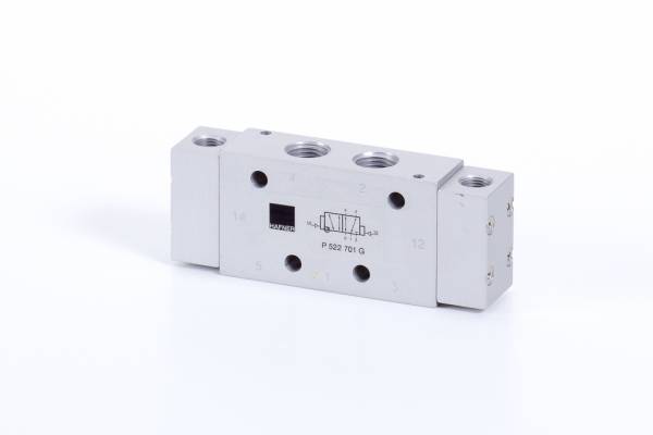 Distribuitor 5/2 bistabil - actionare pneumatica