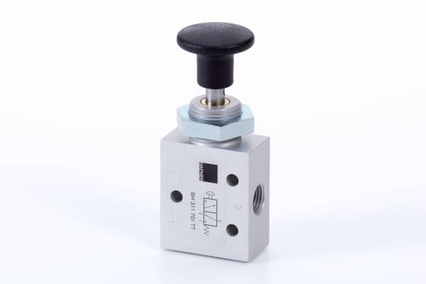Distribuitor 3/2 cu buton, actionare manuala - temperaturi scazute
