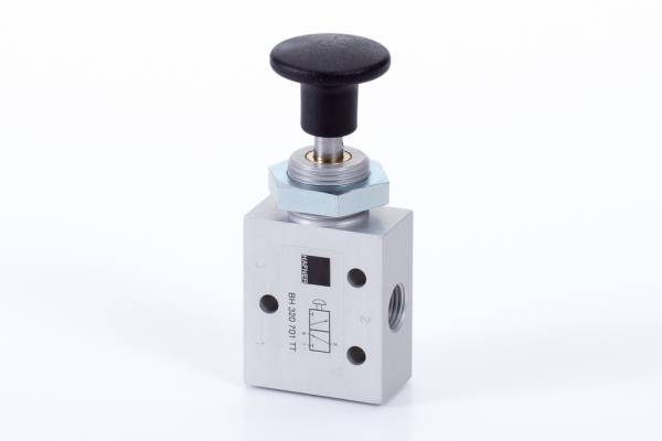Distribuitor 3/2 cu buton, actionare manuala - temperaturi scazute
