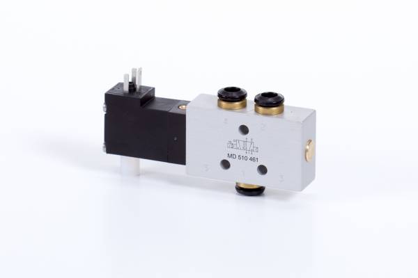 Distribuitor 5/2 electric, monostabil, montaj in linie tip MD