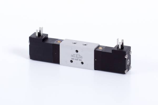 Distribuitor 5/2 electric, bistabil, montaj in linie tip MD