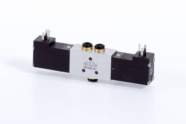 Distribuitor 5/2 electric, bistabil, montaj in linie tip MD