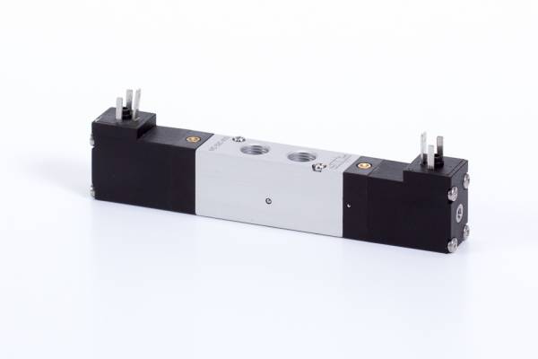 Distribuitor 5/2 electric, bistabil, montaj placa, tip MD, porturi distribuitor