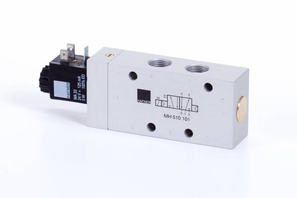 Distribuitor 5/2 electric, monostabil, montaj in linie tip MH
