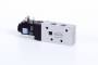 Distribuitor 5/2 electric, monostabil, montaj in linie - placa, G 1/4, 1250 l/min