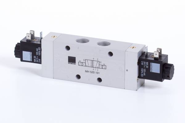 Distribuitor 5/2 electric, bistabil, montaj in linie tip MH
