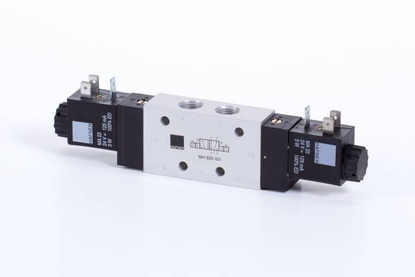 Distribuitor 5/2 electric, bistabil, montaj in linie tip MH