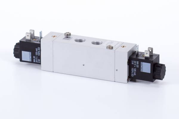 Distribuitor 5/3 electric, montaj pe placa, centru inchis, porturi distribuitor, tip MH