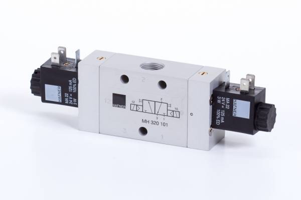 Distribuitor 3/2 electric, bistabil, montaj linie