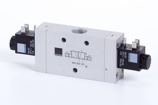 Distribuitor 3/2 electric, bistabil, montaj linie
