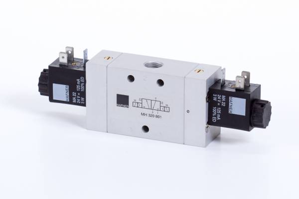 Distribuitor 3/2 electric, bistabil, montaj linie