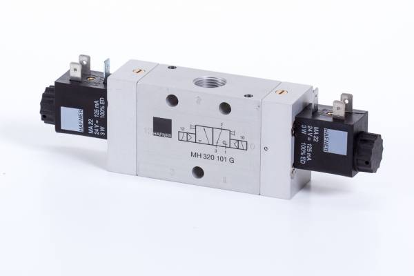 Distribuitor 3/2 electric, bistabil, montaj linie/placa, G 3/8, 2250 l/min