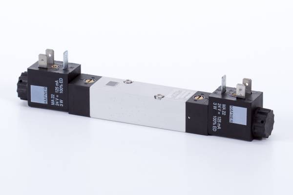 Distribuitor 5/3 electric, centru presurizat, montaj placa - temperaturi scazute