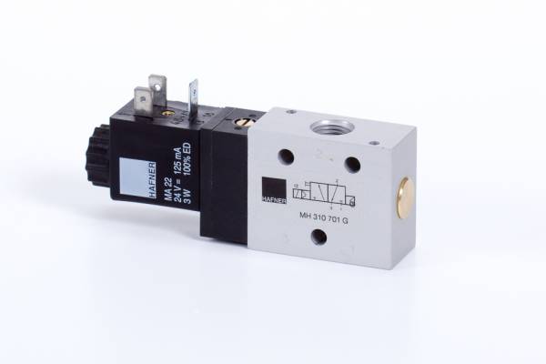 Distribuitor 3/2 electric, monostabil, montaj in linie-placa tip MH