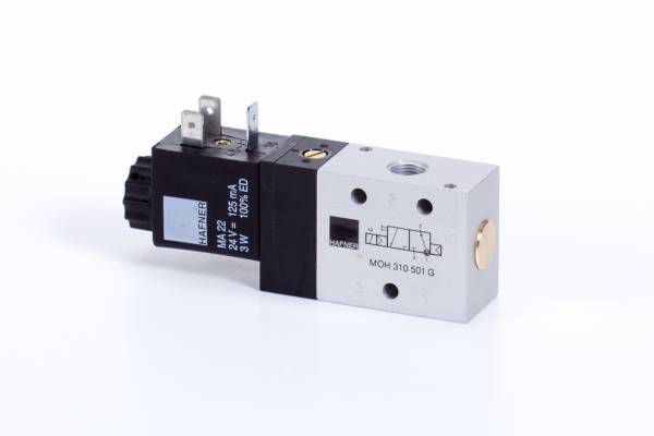 Distribuitor 3/2 electric, monostabil, montaj in linie-placa tip MH