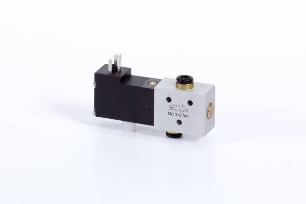 Distribuitor 3/2 electric, monostabil, montaj in linie tip MD