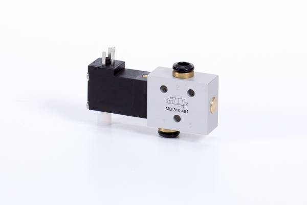 Distribuitor 3/2 electric, monostabil, montaj in linie tip MD