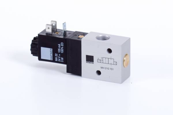 Distribuitor 2/2 electric, monostabil, montaj in linie tip MH