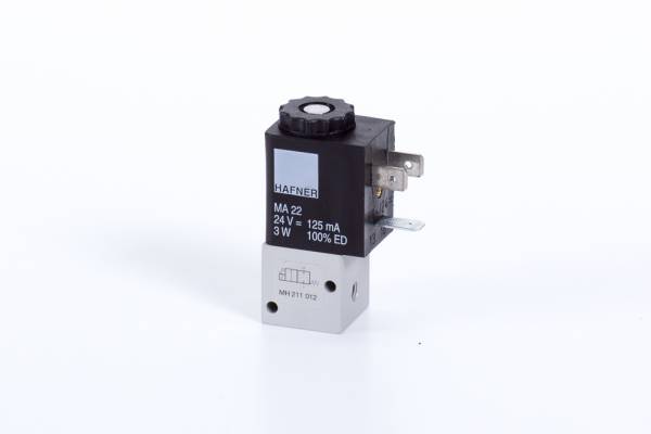 Distribuitor 2/2 electric, monostabil, montaj in linie tip MH