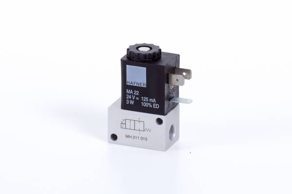 Distribuitor 2/2 electric, monostabil, montaj in linie tip MH