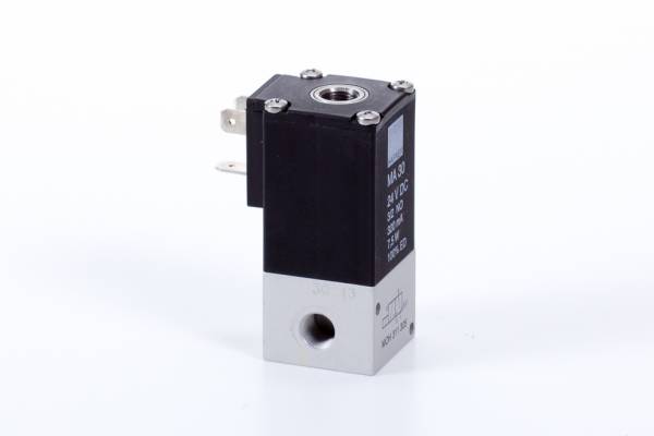Distribuitor 3/2 electric, monostabil, montaj in linie tip MH, NO, porturi G 1/8, 200 l/min