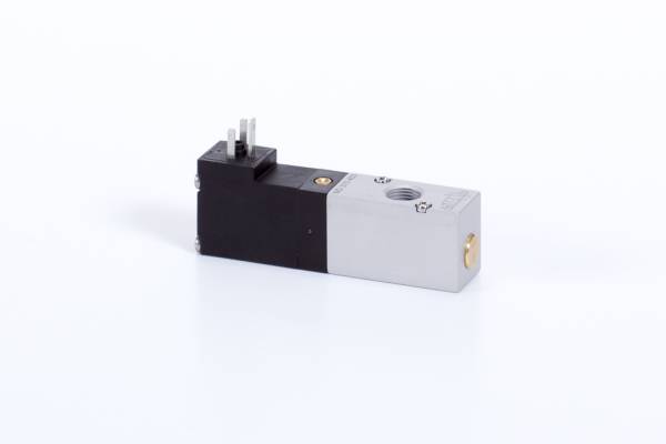 Distribuitor 3/2 electric, monostabil, montaj pe placa-baterie, porturi distribuitor