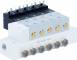 Distribuitor 3/2 electric, monostabil, montaj pe placa-baterie, porturi placa