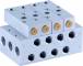 Distribuitor 5/2 bistabil, montaj pe placa - actionare pneumatica