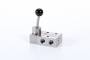 Distribuitor 3/2 actionare manuala, cu maneta - INOX