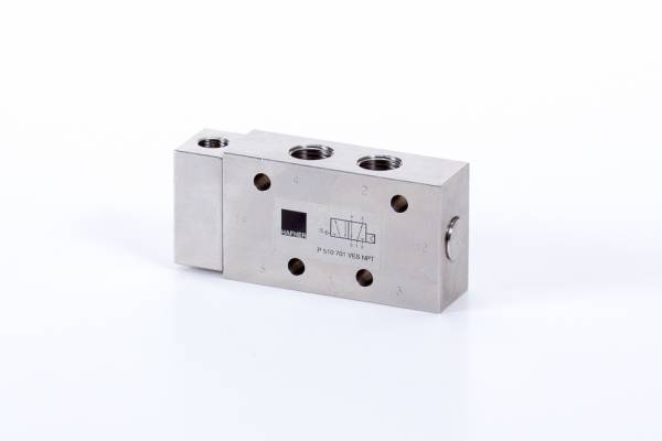 Distribuitor 5/2 pneumatic, monostabil - INOX