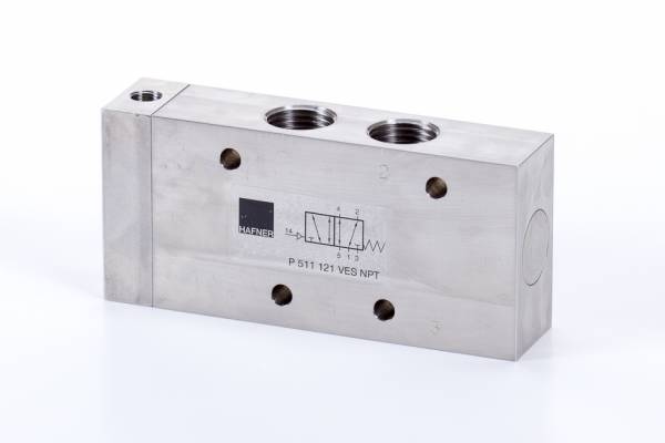 Distribuitor 5/2 pneumatic, monostabil - INOX
