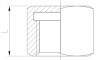 Dop cu hexagon extern, filet interior G 1/8&QUOT;, inox AISI 316