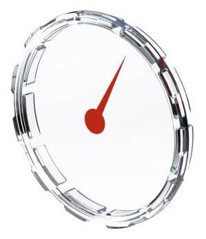Ecran din plastic cu indicator printat, Ø 50 mm