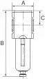 Filtru cu pahar policarbonat si protectie pahar, G 1/4&QUOT;, 2200 l/min, automat, seria Future