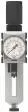 Filtru regulator cu pahar policarbonat, protectie pahar si manometru, G 3/4&QUOT;, 0,5 - 8 bar, 13000 l/min, semi-automat, seria Future