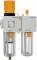 Grup preparare aer FR+L G 3/4&QUOT;, 3800 l/min, purjare manuala, manometru patrat - seria SMART