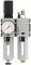 Grup preparare, 2 piese, pahar policarbonat si protectie pahar, manometru standard, G 1/4&QUOT;, 0,2 - 4 bar, 1750 l/min, automat, seria Future
