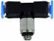 Cupla T push-in, filet exterior cu O-ring, seria Mini, M 5 - 6 mm